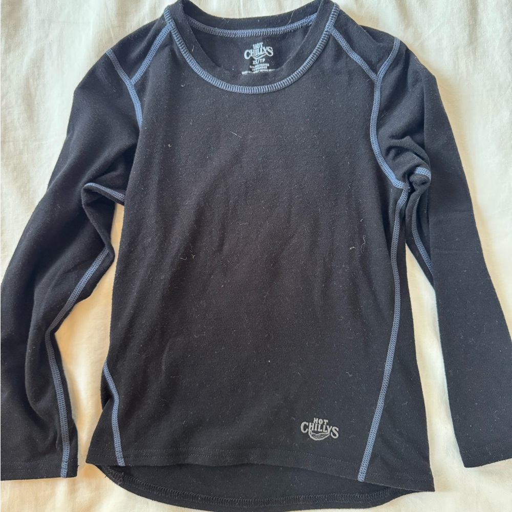 Black Kids Base Layer Long Sleeve Shirt